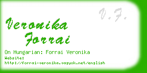 veronika forrai business card